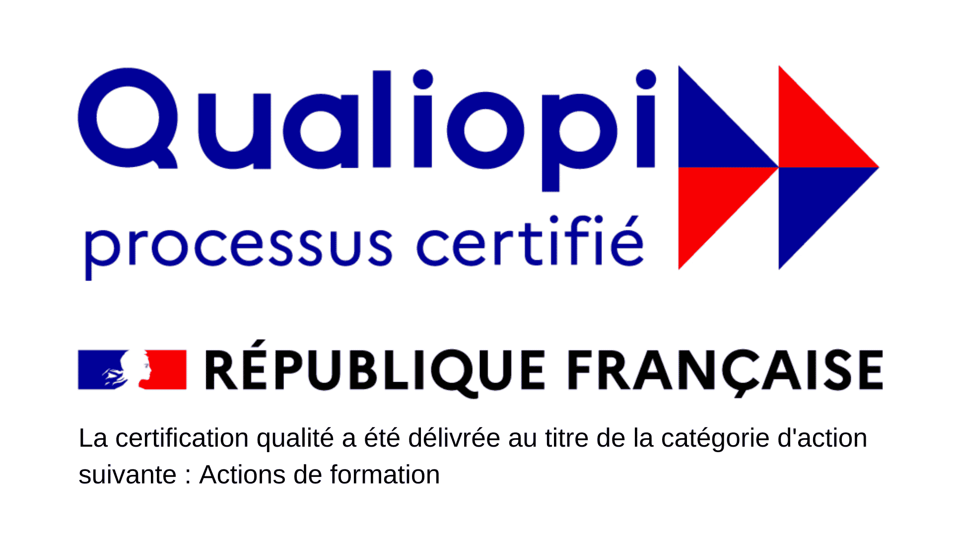 Logo officiel QUALIOPI, organisme de formation certifié